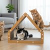 Skylos Cat Scratching Board House Corrugated Cardboard Cat Scratcher Indoor