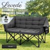 Levede Folding Double Camping Chair 2 Seater Outdoor Sofa Chair Heavy Duty 300KG
