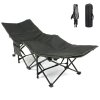 Levede Camping Cot Heavy Duty Travel Folding Camping Bed with Mattress Portable