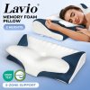 Lavio Cervical Contour Memory Foam Pillow Side Sleeper for Neck Pain Relief