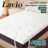 Lavio Memory Foam Mattress Topper 7cm Single Dual Layer Pressure Relief Washable