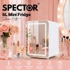 Spector Mini Fridge 5L Portable Cooler Warmer with Mirror for Bedroom Office Car