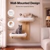 Skylos Cat Wall Shelves 2 Platform Steps Rubber Wood for Cat Climbing White