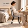 Levede Padded Dining Chairs Faux Leather for Kitchen Home Office - Set of 4