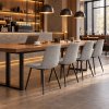 Levede Padded Dining Chairs Faux Leather for Kitchen Home Office - Set of 4