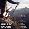 Mountview Trekking Poles Carbon Fibe Lightweight Hiking Sticks 2PC Black