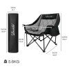 Levede Oversized Folding Camping Chair Padded with Cooler Bag Cup Holder 200KG