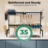 Toque Over Sink Dish Drying Rack 2 Tier Adjustable Drainer Rack Space Saving