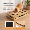 Skylos Cat Nail File Scratcher Large Solid Wood with Toy Balls for Indoor Cats