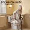 Levede Raised Toilet Seat 12cm Riser with Adjustable Arms for Elderly Disabled