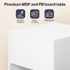 Levede Bedside Table Cabinet Narrow Slim Side Cabinet White Drawer Open Shelf