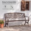 Levede Garden Bench,Butterfly Cast Iron Outdoor Bench,300kg Metal,Bronze
