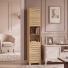 Levede Bathroom Storage Cabinet Hallway Tall Cupboard Adjustable Shelves Oak