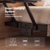 Levede Double Bed Frame Floating Design with Storage Shelves RGB Lights Black