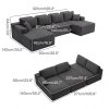Levede Modular Sectional Sofa U Shaped Memory Foam Corduroy Boneless Couches