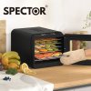 Spector Electric Food Dehydrator 6 Stainless Steel Trays Touch Control 72H Timer