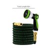 Traderight Expandable Garden Hose 5m to 15m 10-Pattern Nozzle Kink-Free Green