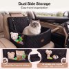 Skylos Large Dog Car Seat Booster Dual-Sided Plush Cool Bed Washable Black