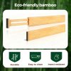 Levede Adjustable Drawer Divider Bamboo 4PC Expandable Organisers Spring Loaded