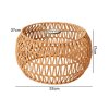 Emitto Lamp Shade Boho Paper Rope Light Shade Metal Frame for Bedroom Yellow