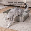 Skylos Litter Box for Small Animals, Stainless Steel