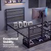 Levede Single Bed Frame Gaming Bed TV Bed 360 Rotating Mount Metal Black