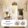 Emitto Modern Ceiling Pendant Light Shade Rattan Style Woven Lamp Shade 30cm
