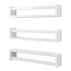 Levede Nursery Book Shelves Kids Wall Floating Shelf White Solid Wood 3 Pack