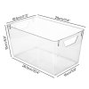 TOQUE 6PCS Fridge Storage Bins Clear Kitchen Organiser Containers PET Stackable