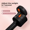 Centra A Pair Of 1KG To 2.5KG Adjustable Dumbbells With Metal Weight Black