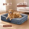 Skylos Large Dog Bed Orthopedic Support Sofa For Joint Relief Washable Grey
