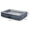Skylos Large Dog Bed Orthopedic Dog Bed Egg Foam Bolster Sofa Gray Household