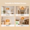 Emitto Lamp Shade Boho Woven Light Shade Durable Easy Fit Living Room Yellow