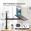 Levede Laptop Desk For? Adjustable Riser With Rotatable Monitor Mount Black
