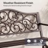 Levede Garden Bench,Outdoor Bench,300kg Metal,Floral Pattern Bronze