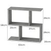 Narrow Side Table Slim End Sofa Table with Living Room Storage 20cm Modern Grey