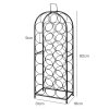 Levede Wine Rack 23 Bottles Freestanding Storage Organiser Stand Home Black