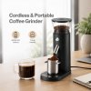 Spector Coffee Grinder 60-Setting Portable USB Rechargeable Burr Grinder Black