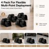 TOQUE Mouse Trap Quick Tunnel Catch Safe Reusable Indoor for Kitchen Black 4pc