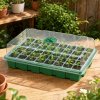 TOQUE Seed Trays 5Pc Clear View With Lids 40 Cell Propagators For Plants Green