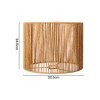 Emitto Lamp Shade Boho Woven Paper Rope Metal Frame Easy Fit Pendant Yellow