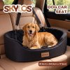 Skylos Dog Car Seat Large Booster Bed for Cars Travel SUV Black Soft Oxford