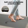 Marlow Kitchen Mat 2Pcs Non Slip Woven Rubber Floor Mat Absorbent Runner Grey