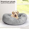 Skylos Dog Bed Cat Beds Washable Large Puppy Soft Warm Calming Cushion Round