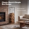 Levede Firewood Rack Steel Outdoor Storage Log Holder Fireplace 40 x 25 x 150cm