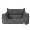 Skylos Pet Car Booster Seat Dog Protector Portable Travel Bed Removable Grey L