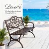 Levede Garden Bench,Outdoor Bench,300kg Metal,Floral Pattern Bronze