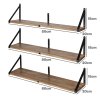 Levede Floating Shelves Wall Mounted Book Shelves for Wall Set of 3 Natural