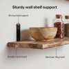 Levede Floating Shelves Wood Wall Mounted Shelf Rustic Set of 5 Light Brown