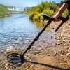 Traderight Metal Detector For Adults 5 Mode DSP LCD Gold IP68 Waterproof Black